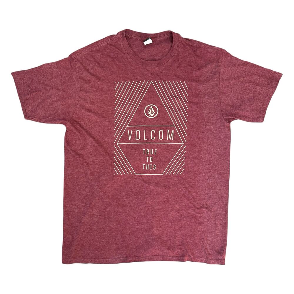 Volcom True To This Soft Red Men's T-Shirt XL Streetwear Skater Short Sleeve